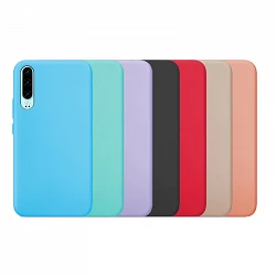 Case silicone smooth Huawei P30 available in 14 Colors