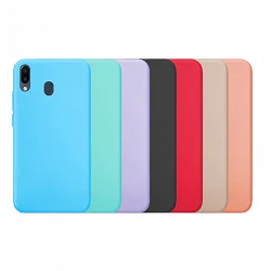 Case silicone smooth Samsung Galaxy M20 available in 10 Colors