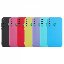 Case silicone soft Huawei P40 Lite E with camera 3D - 7 Colors