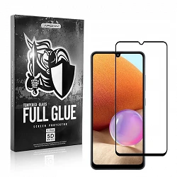 Protecteur d'écran incurvé en verre trempé 5D Full Glue Samsung Galaxy A33-5G noir