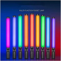Palo-Stick RGB Multi-Color Telescópica Recargable Apokin-K5 50CM con Bolsa y Mando a Distancia