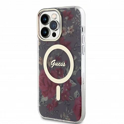 Guess Flowers IML MagSafe Case iPhone 14 Pro Max