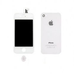 Pantalla completa iPhone 4 Blanca + Carcasa trasera Blanca.