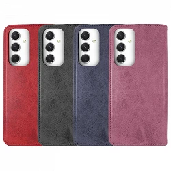 Case Lid with Card Holder Samsung Galaxy A34-5G leatherette - 4 Colors