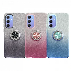 Case silicone glossy Samsung Galaxy A34-5G with Magnet and Ring Support 360º 5 Colors