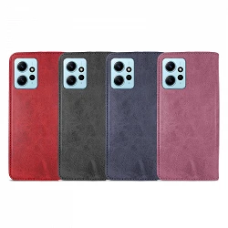 Case Lid with card holder Xiaomi Redmi Note 12 5G Leatherette - 4 colors