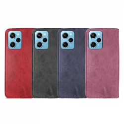 Case Lid with card holder Xiaomi Redmi Note 12 Pro Leatherette - 4 colors