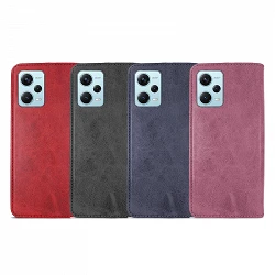 Case Lid with card holder Xiaomi Redmi Note 12 Pro Plus Leatherette - 4 colors
