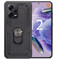 Case Anti-shock  AluminumXiaomi Redmi Note 12 Pro Plus with Magnet and Ring Holder 360