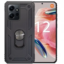 Case Anti-shock  AluminumXiaomi Redmi Note 12 4G with Magnet and Ring Holder 360