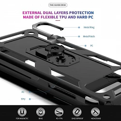Funda Aluminio Antigolpe Xiaomi Redmi Note 12 4G con Imán y Soporte d