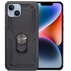 Case Anti-shock  AluminumIPhone 15 Pro Max with Magnet and Ring Holder 360