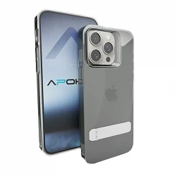 Coque ABR transparente avec support pour iPhone 15 Pro Max