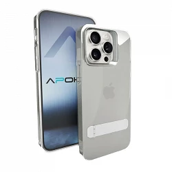 Coque ABR transparente avec support pour iPhone 15 Pro