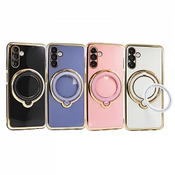 Case silicone With Chrome Folding Supportpara Samsung Galaxy A14 - colors