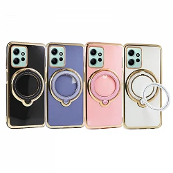 Case silicone With Chrome Folding Supportpara Xiaomi Redmi Note 12 5G - 4 colors