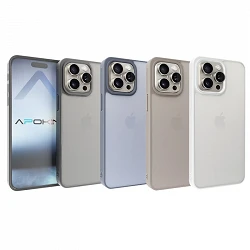 Coque en silicone fumé premium pour iPhone 15 Pro Max 4 couleurs