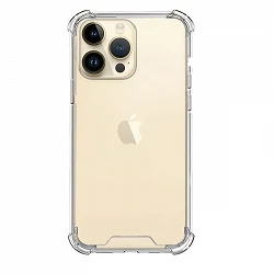Case Anti-shock iPhone 15 Pro Gel transparent with reinforced corners