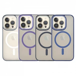 Case Premium Smoked Magsafe aluminum para Iphone 15 Plus 4-colors