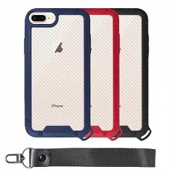Case Bumper Anti-shock  IPhone 6 Plus/7 Plus/8 Plus with cord corto - 3 colors