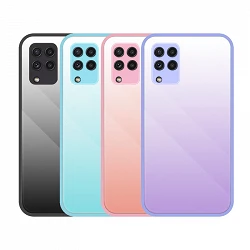 Case silicone Tempered glass  Samsung Galaxy A22 4G - 6 colors