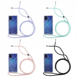 Case Gel transparent with cord Samsung A03s 4-colors