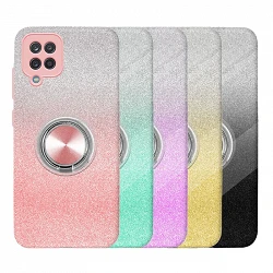 Case silicone Brillante Samsung Galaxy A13-4G with Magnet and Ring Holder 360 5 colors