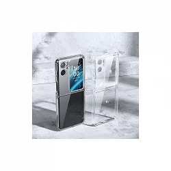 Case Anti-shock Oppo Find N2 Flip transparent with reinforced corners.