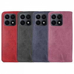 Case Lid with card holder Honor X8A Leatherette - 4 colors