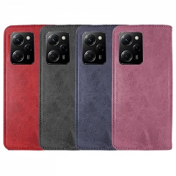 Case Lid with card holder Xiaomi Pocophone X5 Pro Leatherette - 4 colors