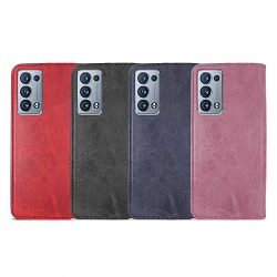Case Lid with card holder Oppo A96 4G Leatherette - 4 colors