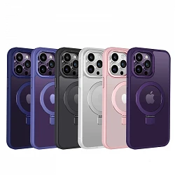 Case Magsafe iPhone 11 Pro with soporte 360 Smoked 3-colors