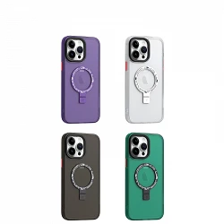 Funda Evnice iPhone 14 Plus con soporte 360 Smoked 4-Colores