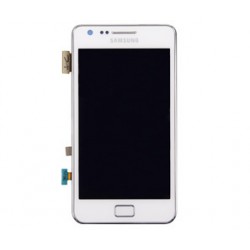 Ecran complet + coque avant pour Samsung i9100 Galaxy S2 Blanc