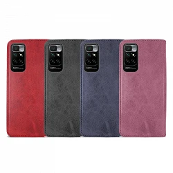 Case Lid with card holder Xiaomi Redmi 12C Leatherette - 4 colors