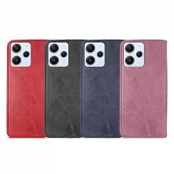 Case Lid with card holder Xiaomi Redmi 12 Leatherette - 4 colors