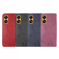 Case Lid with card holder Oppo Reno 10 Leatherette - 4 colors