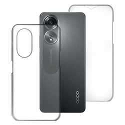 Coque double Oppo A58/A78 5G en silicone transparent avant et arrière