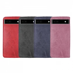 Case Lid with card holder Google Pixel 6A Leatherette - 4 colors