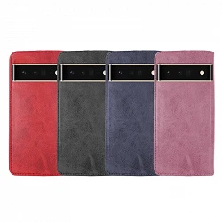 Case Lid with card holder Google Pixel 6 Pro Leatherette - 4 colors