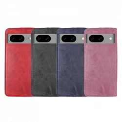 Case Lid with card holder Google Pixel 8 Leatherette - 4 colors