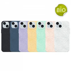 Coque Silicone Écologique Biodégradable iPhone 15 6-Couleurs
