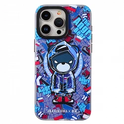 Mikalen Case Premium Oso Azul Rojo Morado para iPhone 3 models