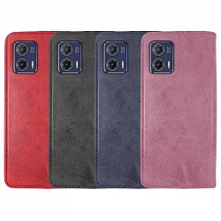 Case Lid with card holder Moto G73 Leatherette - 4 colors