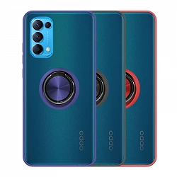 Coque Oppo Find X3 Lite / Reno 5 5G Magnet Gel avec Support Fumé