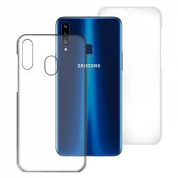 Funda Doble Samsung Galaxy A20 / A30 Silicona Transparente Delantera y Trasera