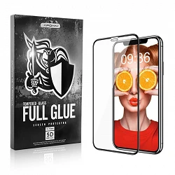 Protecteur d'écran incurvé en verre trempé Full Glue 5D pour iPhone 11(XR) Noir