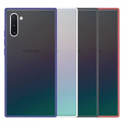 Coque en gel fumé Samsung Galaxy Note 10 avec bordure colorée