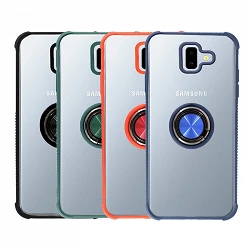 Funda Gel Antigolpe Samsung Galaxy J6 Plus con Imán y Soporte de Anilla 360º 4 Colores