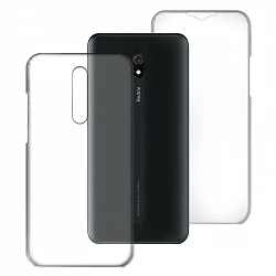 Double Coque Xiaomi Redmi 8/8A Silicone Transparent Avant et Arrière
